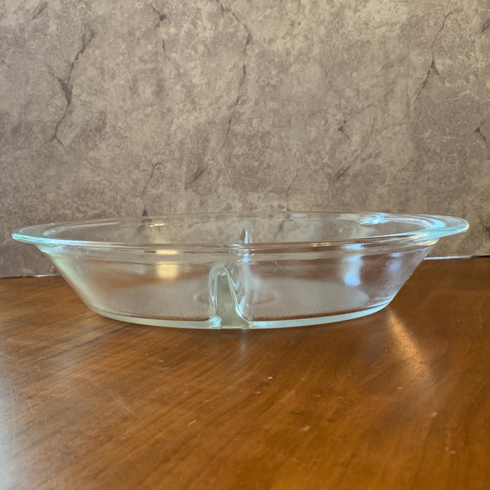 Vintage Glasbake Divided Serving Baker